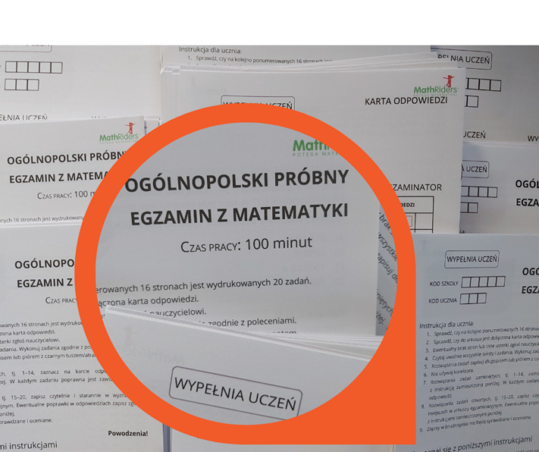 Egzamin próbny klas ósmych z matematyki z Mathriders Łódź Bałuty