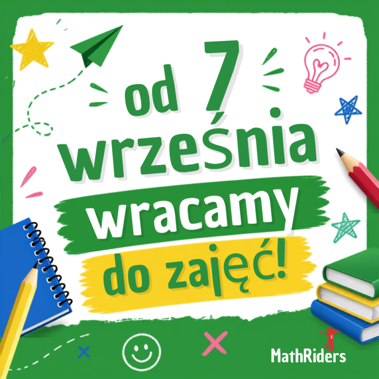 Od&nbsp;7 września zaczynamy zajęcia