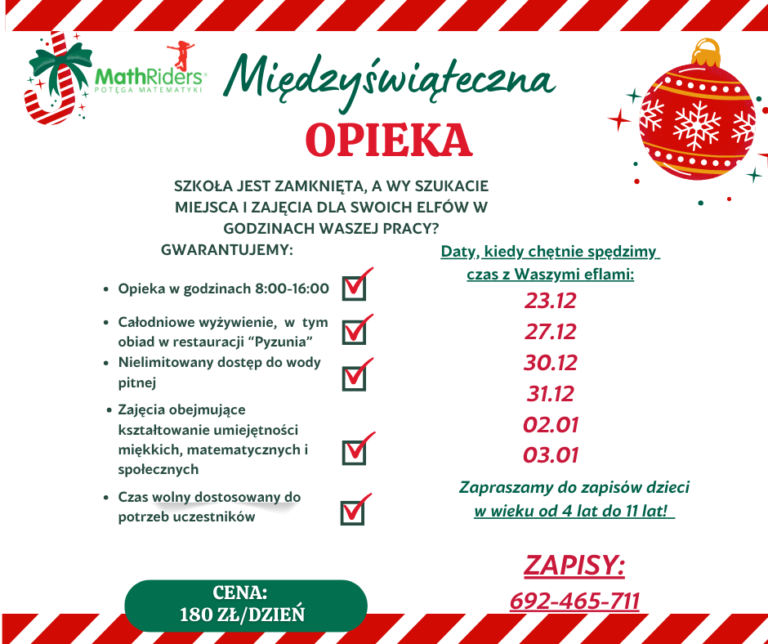 Międzyświąteczna opieka w Mathriders Łódź Widzew!