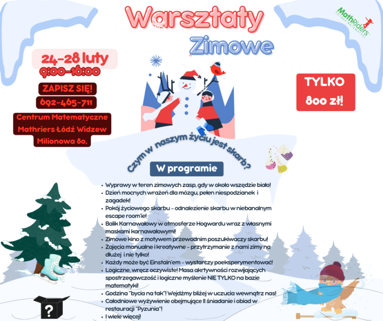 WARSZTATY ZIMOWE CZAS START!