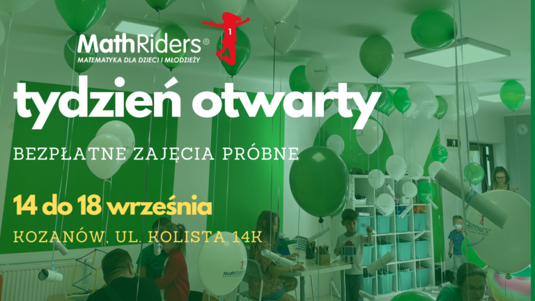 Zapraszamy na Tydzień Otwarty i bezpłatne zajęcia próbne MathRiders Wrocław
