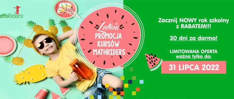 Letnia promocja kursów MathRiders dla nowych uczniów